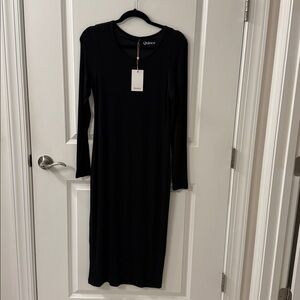 Quince Elegant Tencel Black Maxi Dress